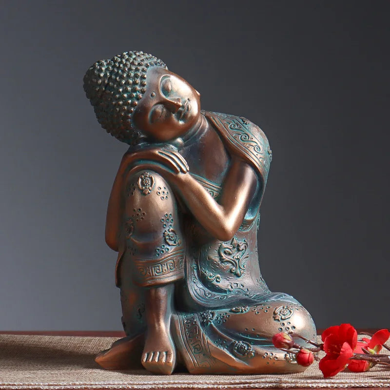 Reclining Buddha Statue Resin 8.7 Inch - Sleeping Buddha Figurine for Home Decor | Buddhive