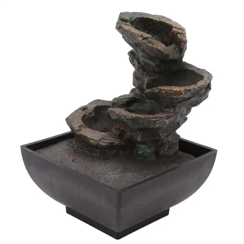 Zen Water Fountain Resin Indoor Desktop - Relaxing Tabletop Decor with Flowing Water | Buddhive