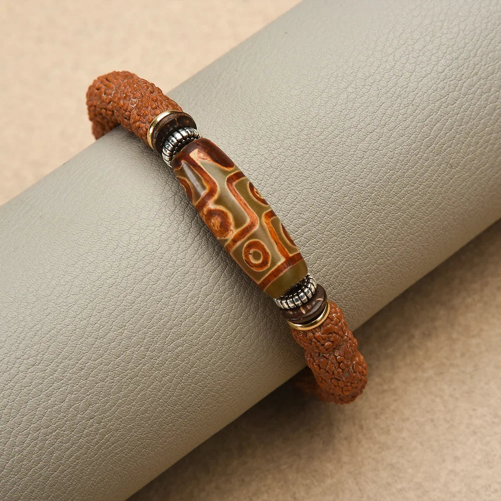 Bodhi Seed Bracelet for Men - Natural Tibetan Mala Beads - Adjustable Buddhist Jewelry | Buddhive