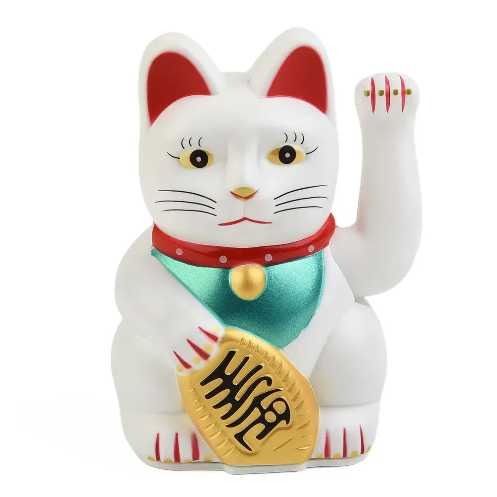 Maneki Neko Lucky Cat Automatic Waving Paw - Electric Fortune Cat Figurine | Buddhive