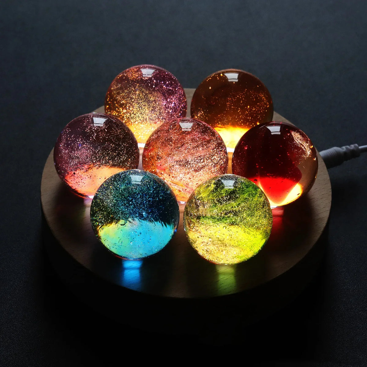 7 Chakra LED Crystal Ball Lamp - Color Changing Meditation Light for Spiritual Decor | Buddhive