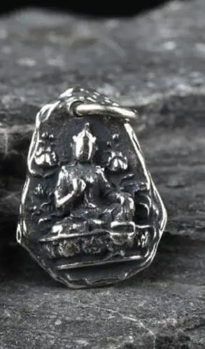 Buddhist Amulet Necklace Sterling Silver - Good Luck Charm Pendant | Buddhive