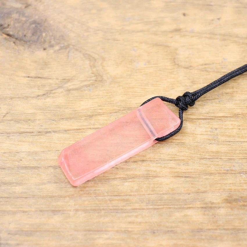 Natural Stone Necklace Buddha Pendant - Copper & Gemstone Rectangle | Buddhive