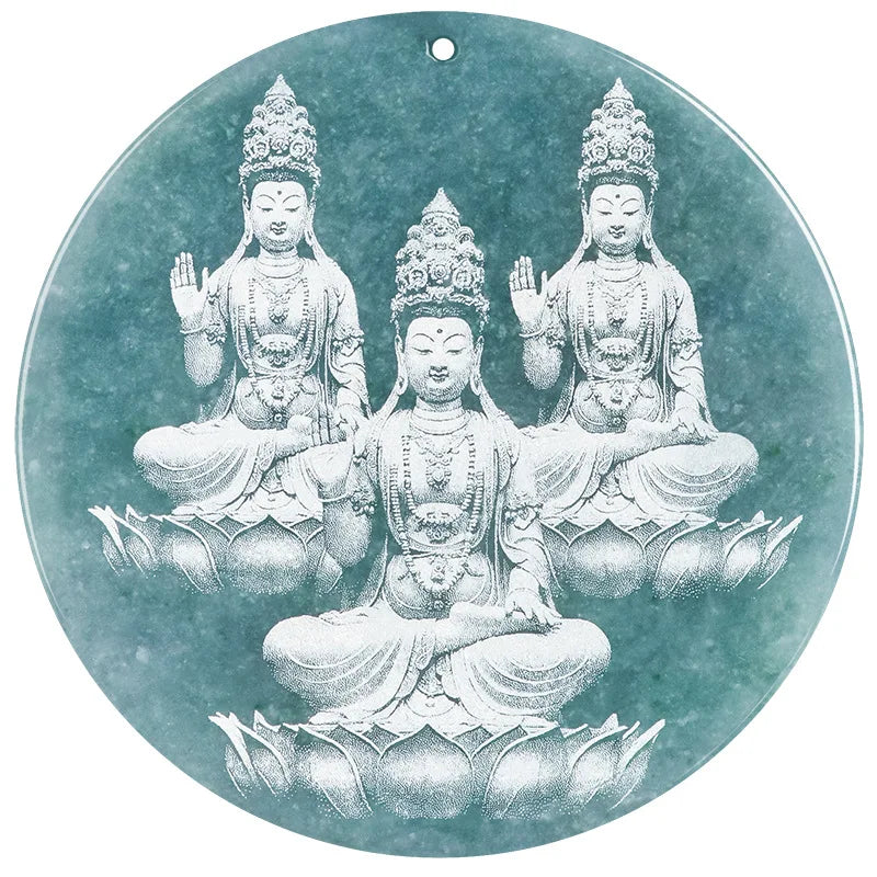Buddhist Amulet Blue Buddha Burma Jade Pendant - Handcrafted Protection Charm | Buddhive