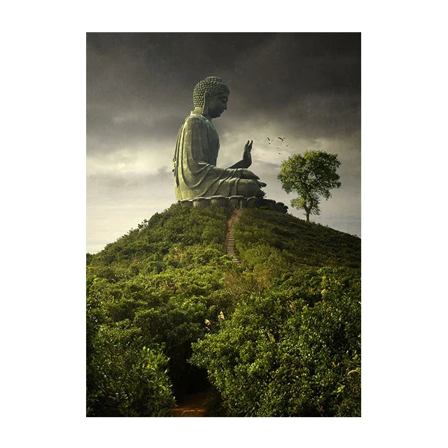 Buddha Poster Wall Art - Zen Meditation Canvas Print - Spiritual Home Decor | Buddhive