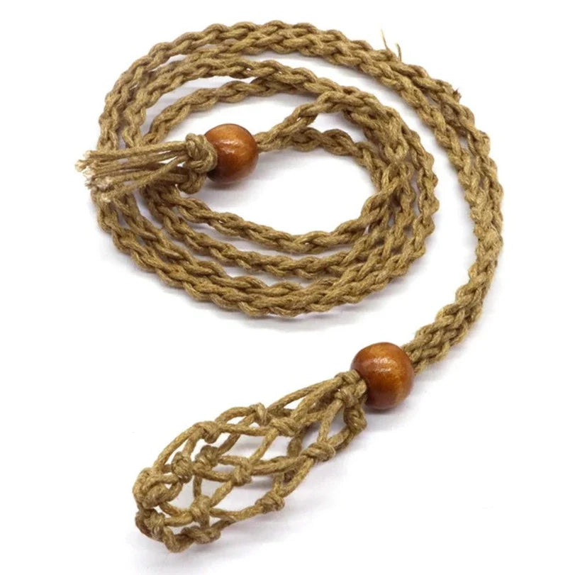 Stone Holder Necklace - Adjustable Cage Pendant for Natural Gemstones - Silver & Gold Options | Buddhive