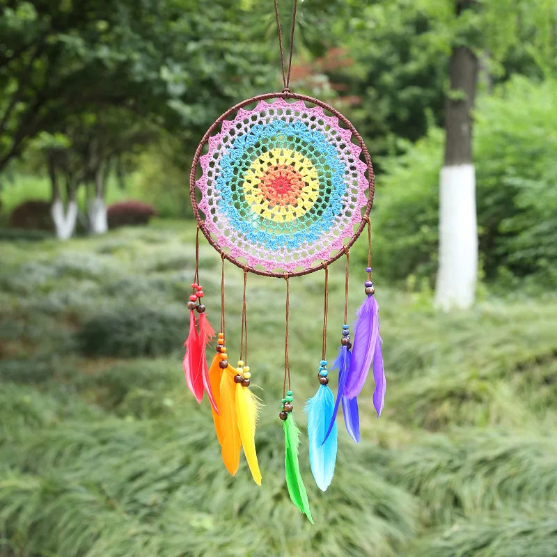 7 Chakra Dreamcatcher Metal Wall Hanging - Spiritual Energy Balancing Decor | Buddhive