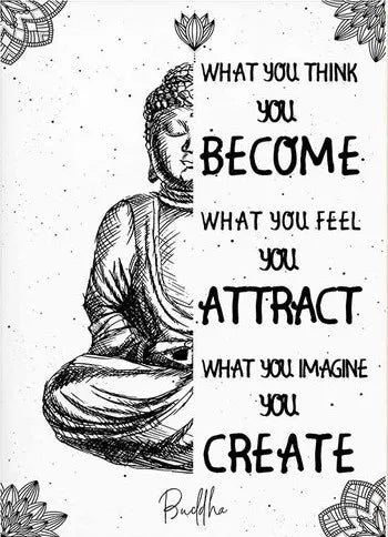 Buddha Wall Art Poster Zen Quote Canvas Print Modern Abstract Decor | Buddhive