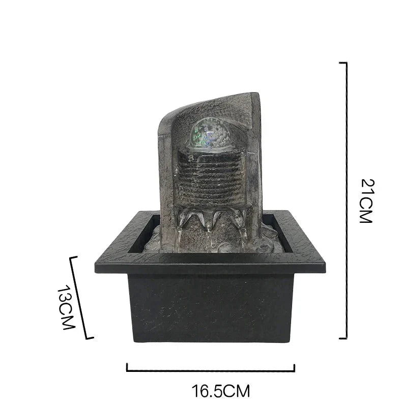 Zen Fountain Resin Water Feature - Buddha Tabletop Decor for Home & Office | Buddhive