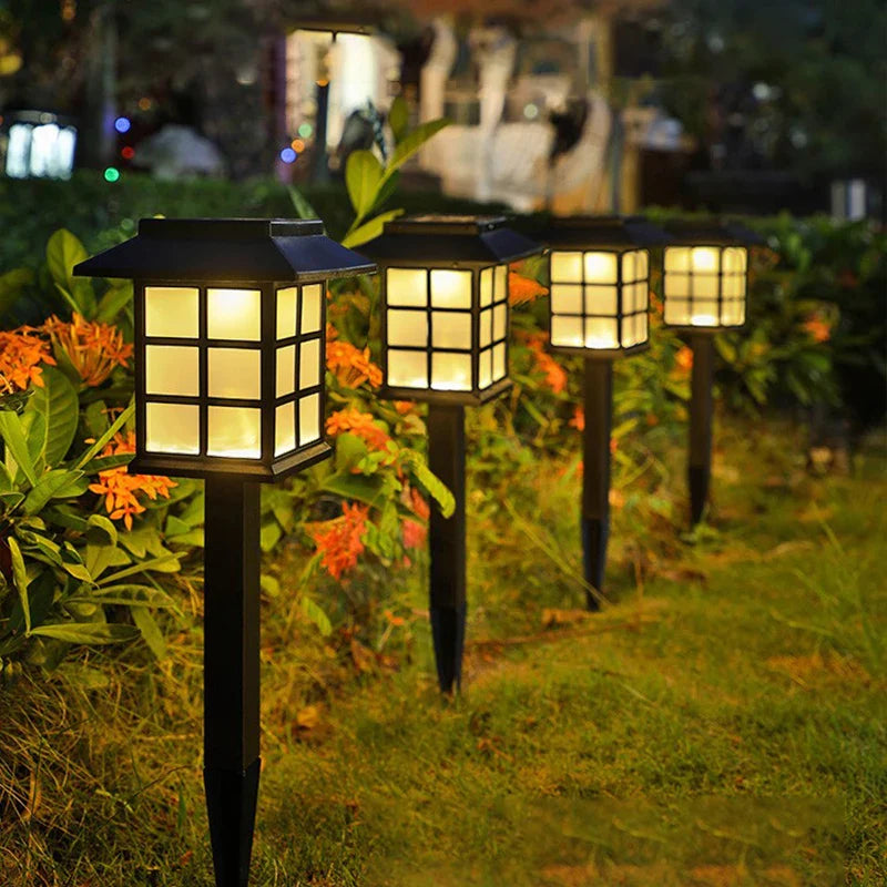 Japanese Solar Garden Lights - Pagoda Style Outdoor Zen Lanterns - LED Path Stakes | Buddhive