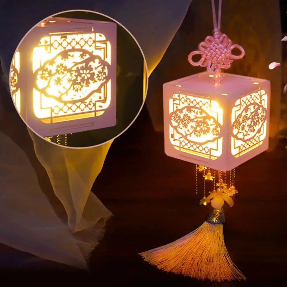 Handmade Chinese Lantern - Wooden Decorative Zen Lamp - Indoor Accent Lighting | Buddhive