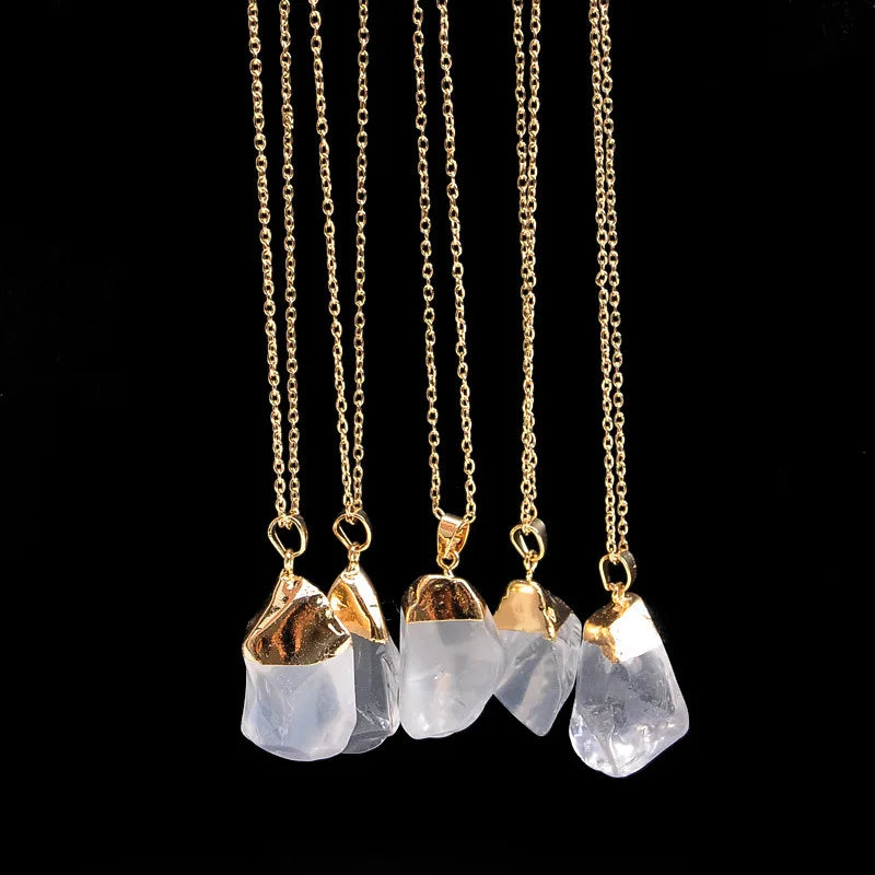 Crystal Stone Necklace - Natural Gemstone Buddhist Jewelry for Meditation & Style | Buddhive