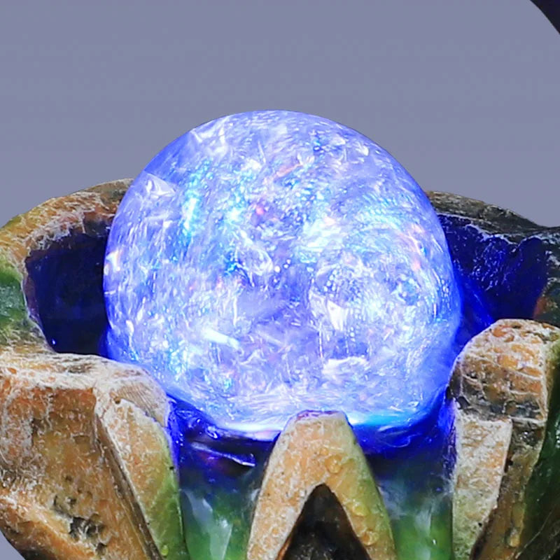 Zen Fountain Indoor Rotating Ball - Resin Tabletop Water Fountain for Meditation & Home Decor | Buddhive