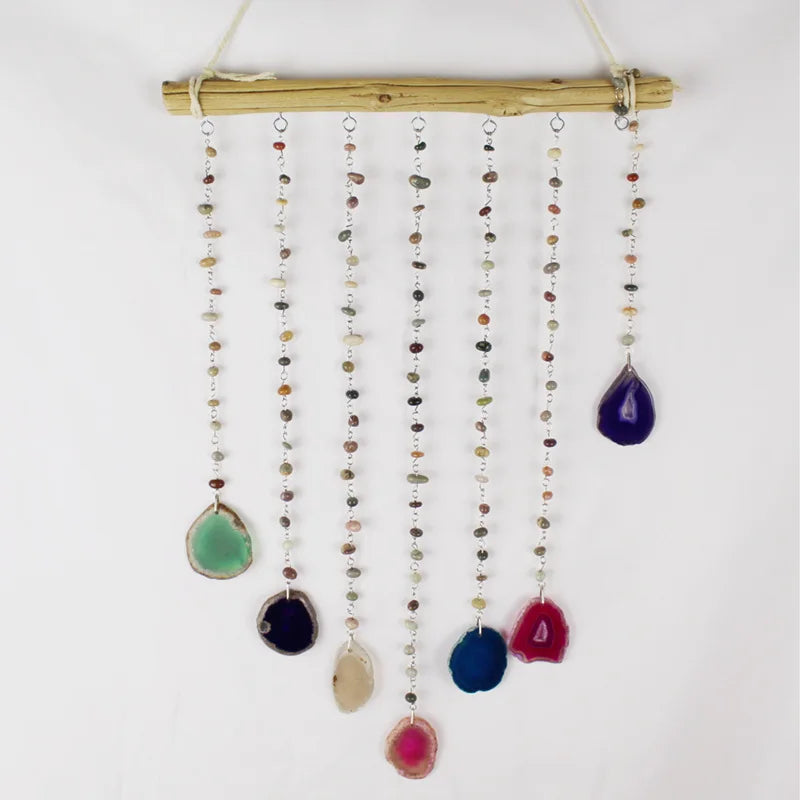 Chakra Dreamcatcher with Natural Stones - Crystal Spiritual Wall Hanging | Buddhive