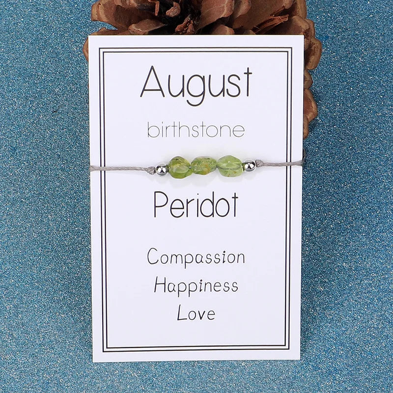 Birthstone Bracelet Natural Gemstone - Personalized by Birth Month | Buddhive