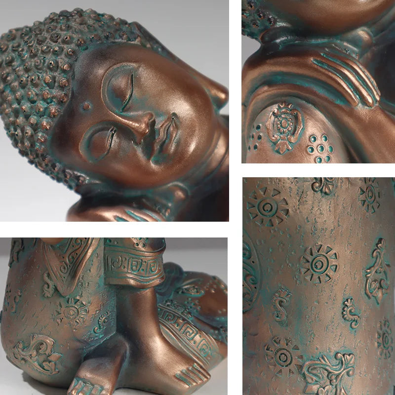 Reclining Buddha Statue Resin 8.7 Inch - Sleeping Buddha Figurine for Home Decor | Buddhive