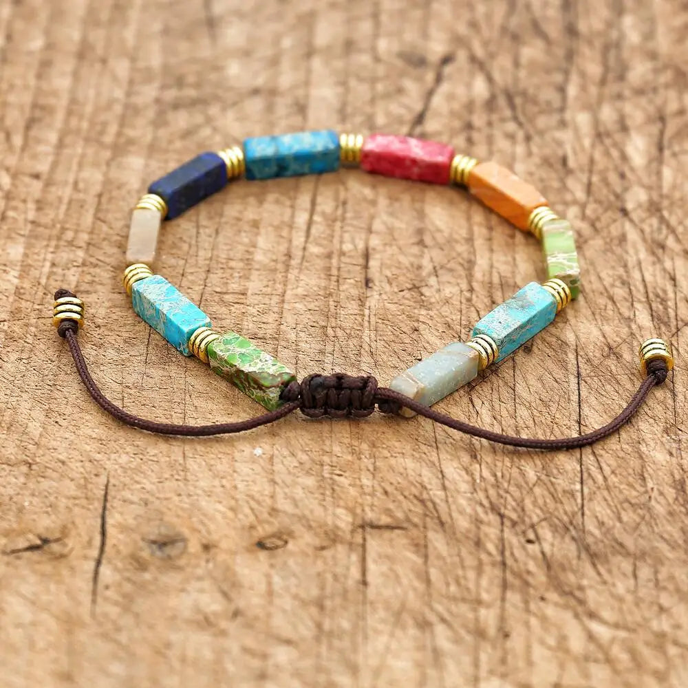 7 Chakra Bracelet Women Natural Gemstone Energy Healing & Balance | Buddhive
