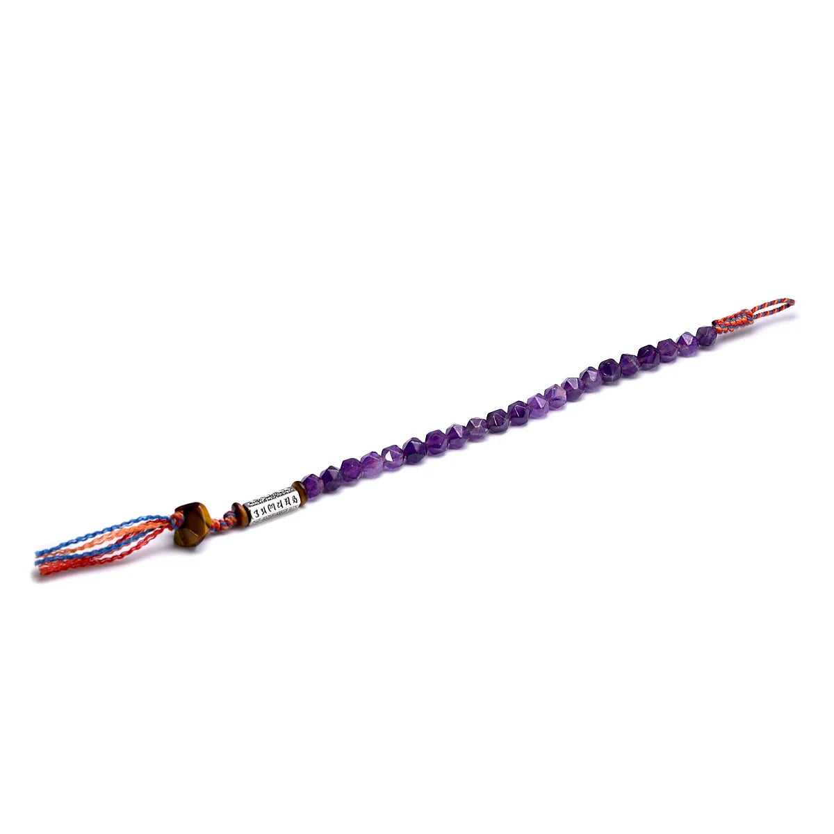 Tibetan Om Bracelet Amethyst - Authentic Buddhist Mala Prayer Beads | Buddhive