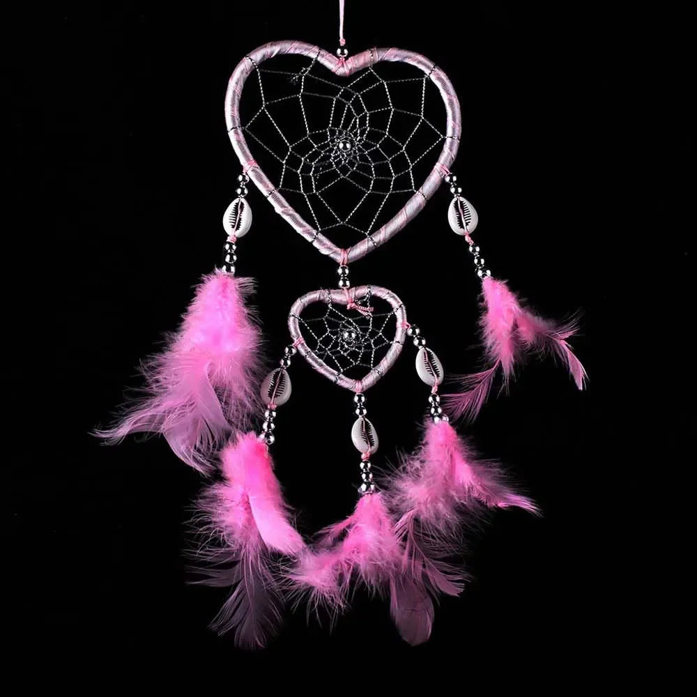 Pink Feather Dream Catcher - Native American Style Metal Dream Catcher | Buddhive