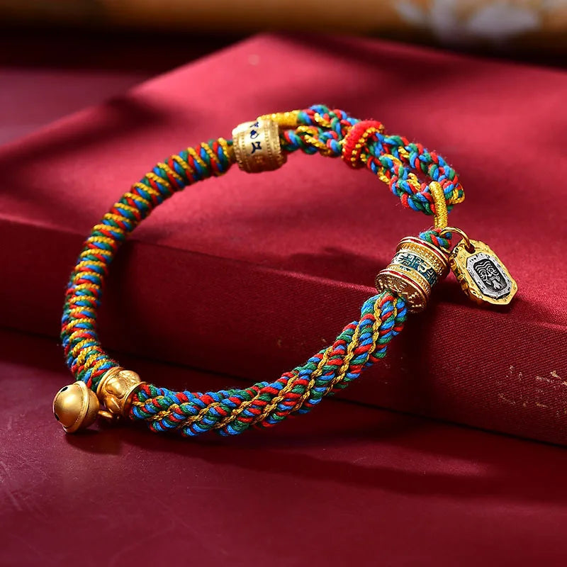 Tibetan Woven Bracelet Manjusri Thangka - Handmade Buddhist Wisdom Jewelry | Buddhive