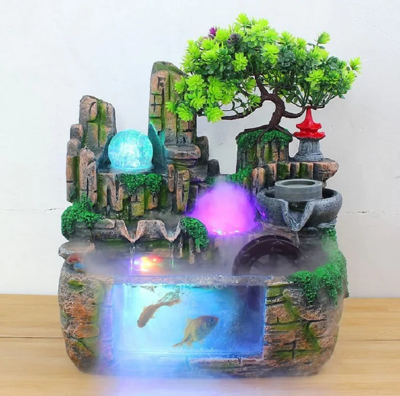 Zen Garden Indoor Fountain Resin Tabletop Water Feature for Meditation & Home Decor | Buddhive