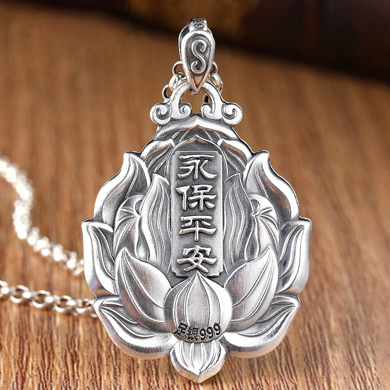 Buddha Pendant Silver Necklace - Sterling Quality Buddhist Amulet Jewelry | Buddhive