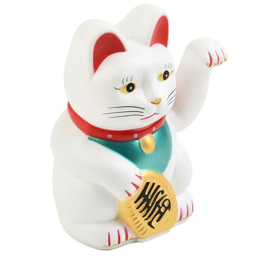 Maneki Neko Lucky Cat Automatic Waving Paw - Electric Fortune Cat Figurine | Buddhive