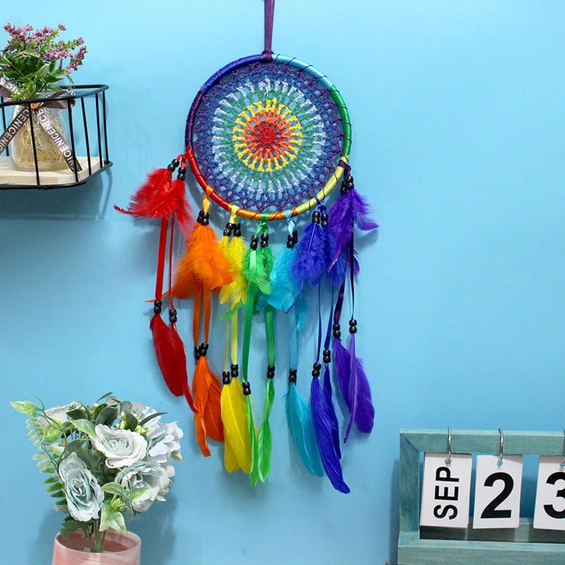 Chakra Dreamcatcher Wall Hanging - 7 Chakra Spiritual Decor - Handmade Design | Buddhive