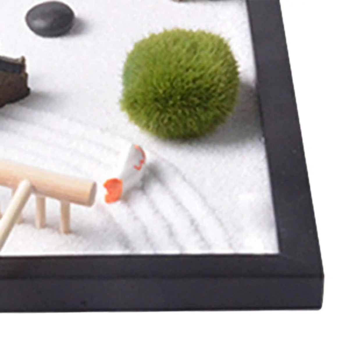 Mini Zen Garden Japanese Desktop Set - Wood Meditation Decor with Sand & Rake | Buddhive