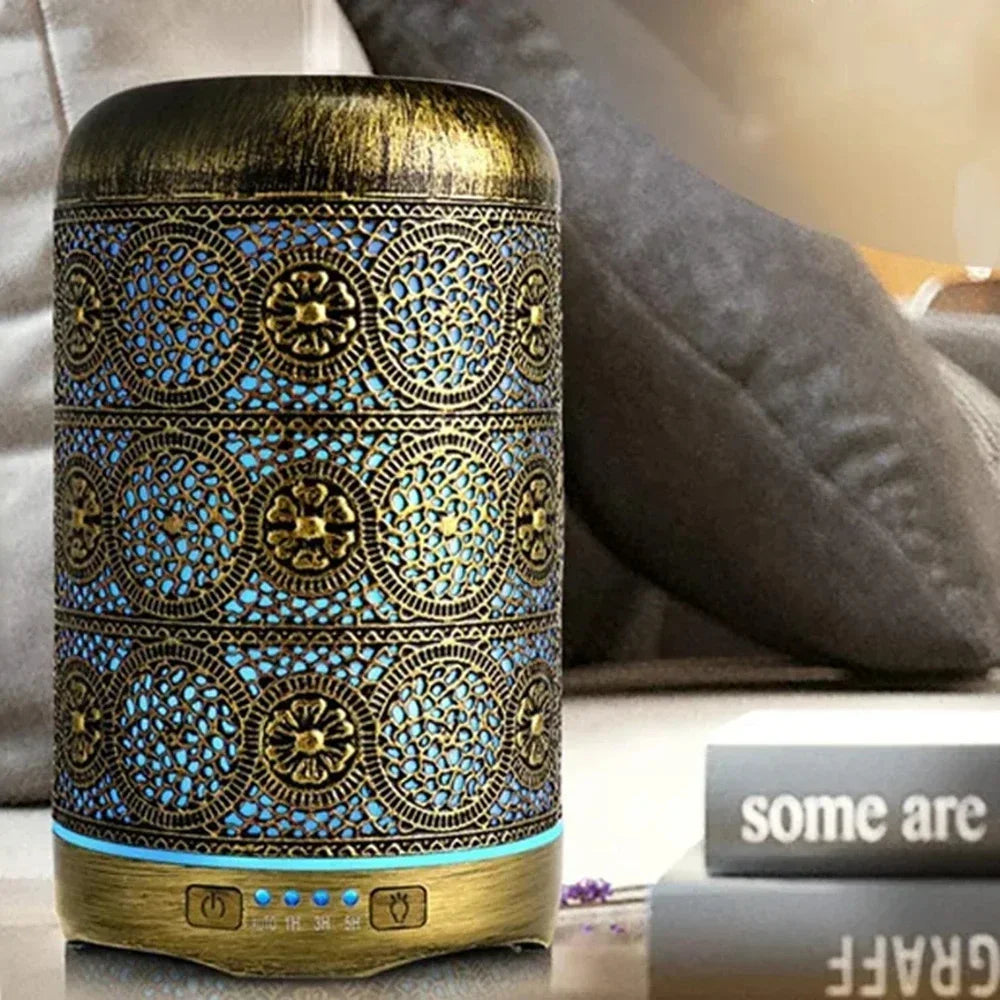 Essential Oil Diffuser Buddhist Ultrasonic Aromatherapy 240ml - Metal & ABS Design | Buddhive