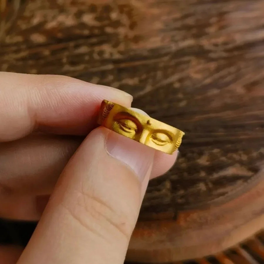 Buddha Eyes Ring - Zinc Alloy Buddhist Symbol Ring for Protection & Wisdom | Buddhive