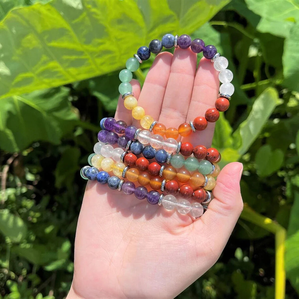 7 Chakra Bracelet Multi-Stone Natural Gemstone - Energy Balancing Healing Jewelry | Buddhive