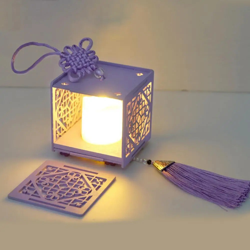Handmade Chinese Lantern - Wooden Decorative Zen Lamp - Indoor Accent Lighting | Buddhive