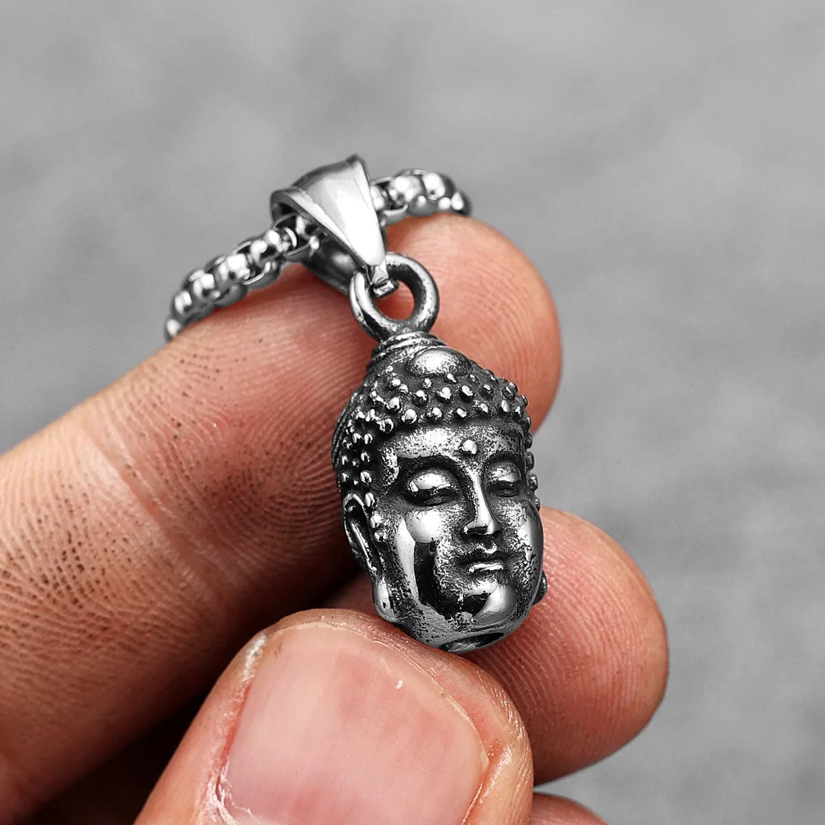 Buddha Demon Face Pendant Stainless Steel - Spiritual Protection Necklace | Buddhive