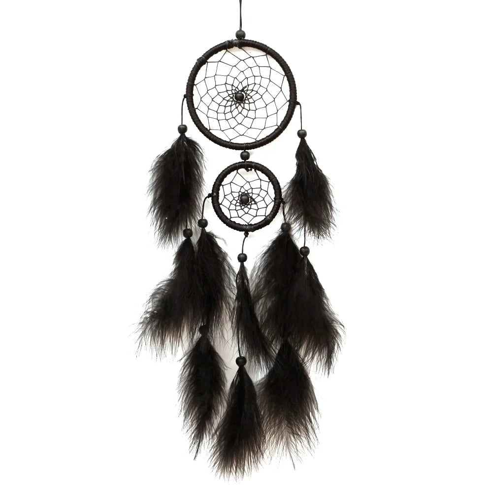 Black Dreamcatcher Wall Hanging - Modern PVC Design - Bohemian Spiritual Decor | Buddhive