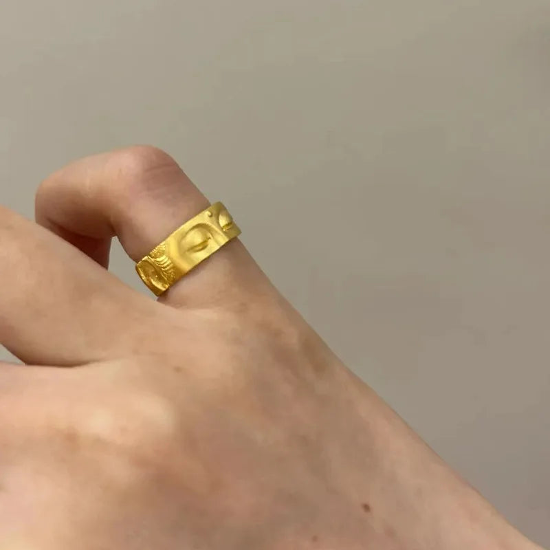 Buddha Eyes Ring - Zinc Alloy Buddhist Symbol Ring for Protection & Wisdom | Buddhive