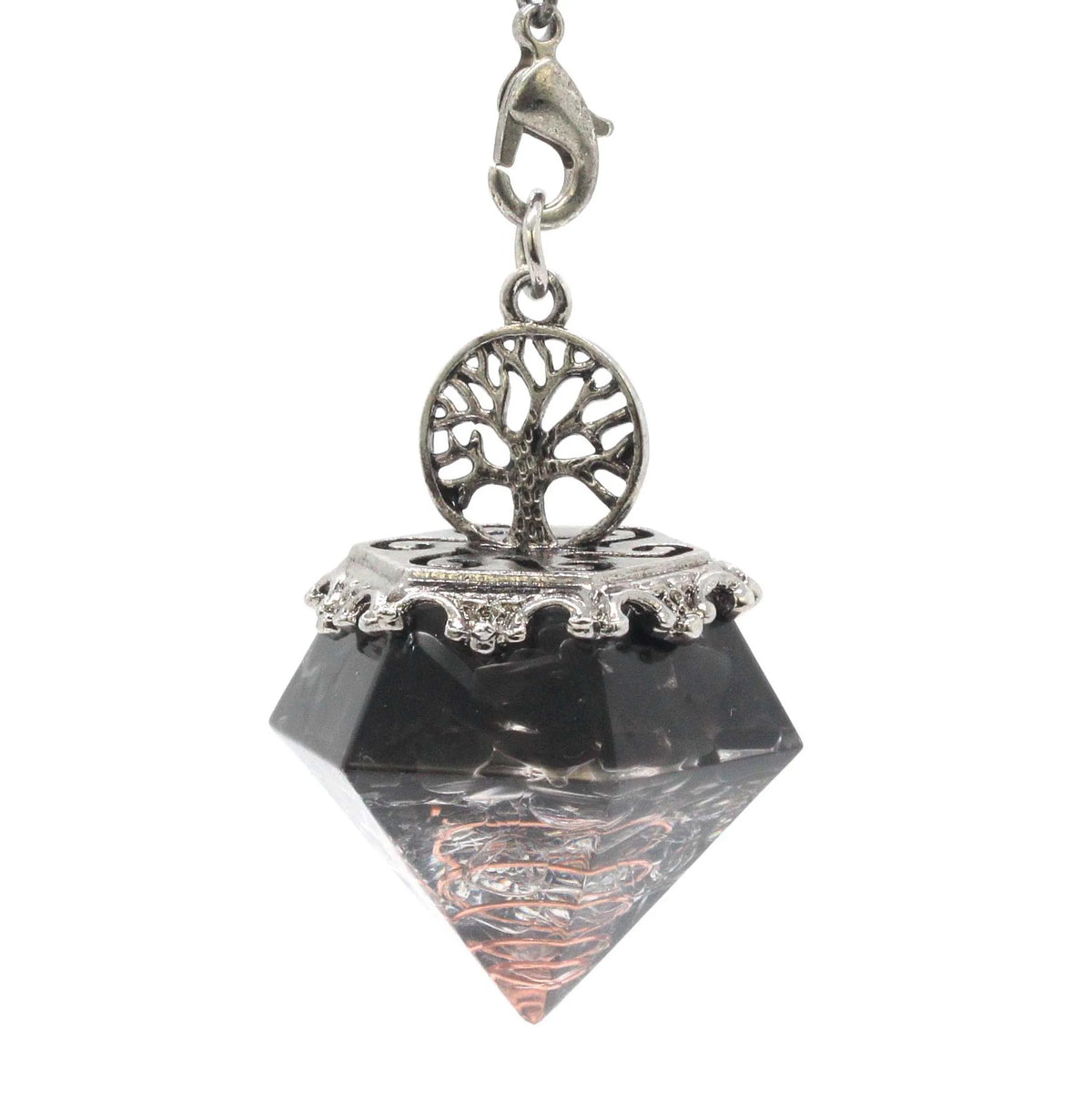 Natural Stone Diamond Pendant Necklace - Gemstone Buddhist Jewelry for Meditation | Buddhive
