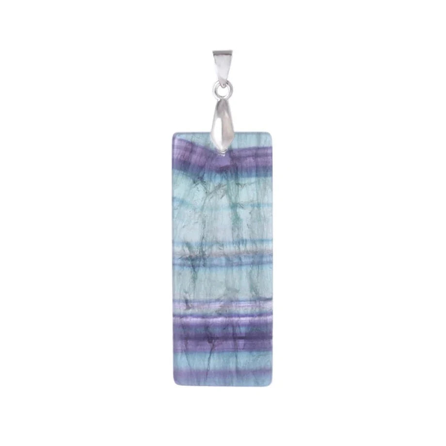 Black Obsidian Necklace Rectangular Pendant - Natural Stone Protection Jewelry | Buddhive
