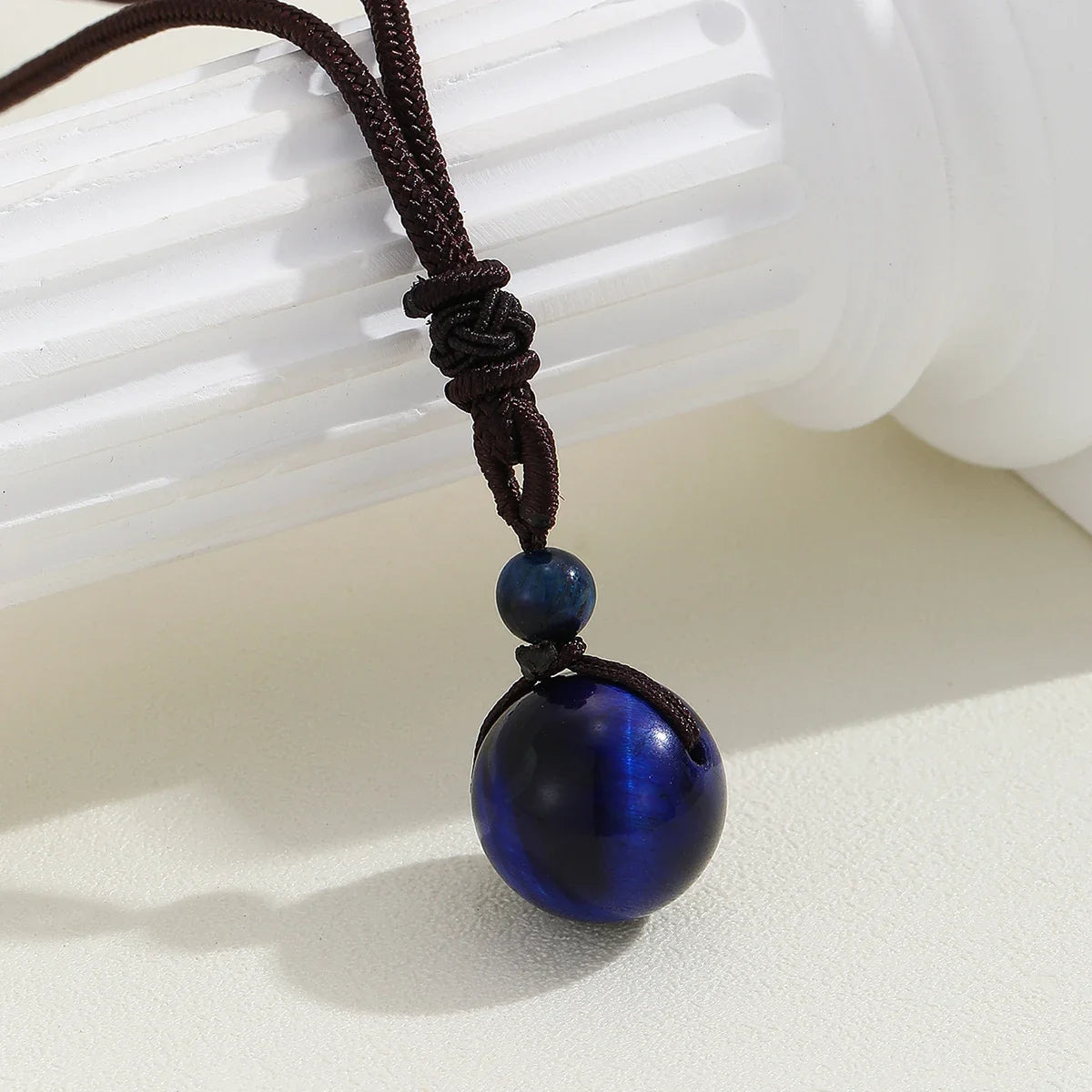 Blue Tiger Eye Stone Necklace - Natural Gemstone Buddhist Jewelry for Women | Buddhive