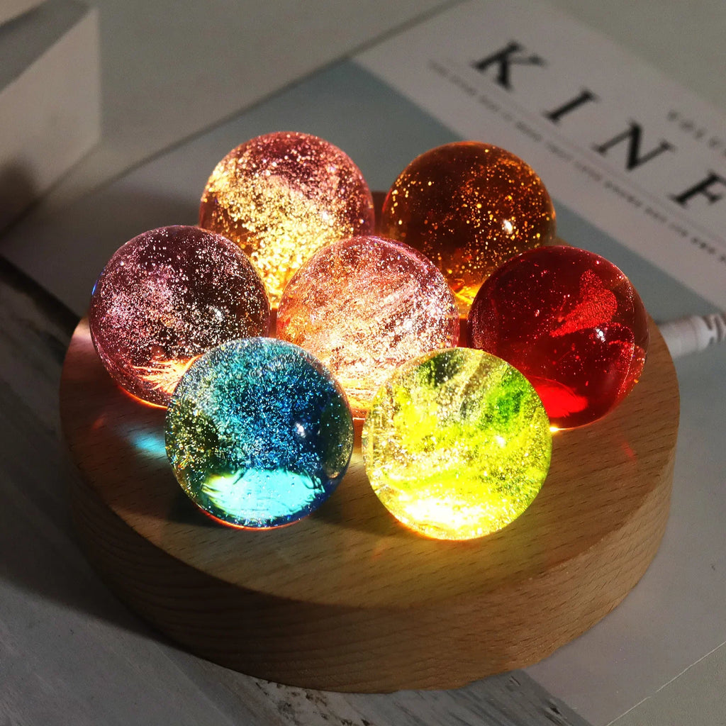 7 Chakra LED Crystal Ball Lamp - Color Changing Meditation Light for Spiritual Decor | Buddhive