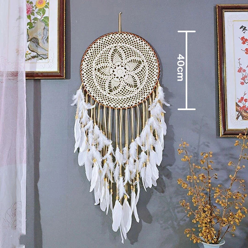 LED Dream Catcher with Lights - Handcrafted Boho Wall Decor - Bedroom & Meditation Space | Buddhive
