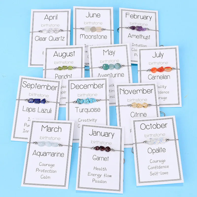 Birthstone Bracelet Natural Gemstone - Personalized by Birth Month | Buddhive