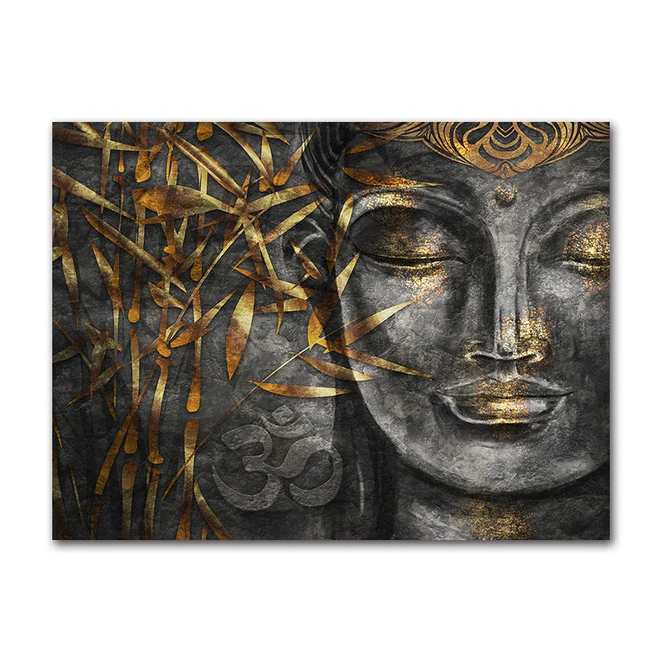 Smiling Buddha Poster Canvas Print - Zen Wall Art for Meditation & Home Decor | Buddhive