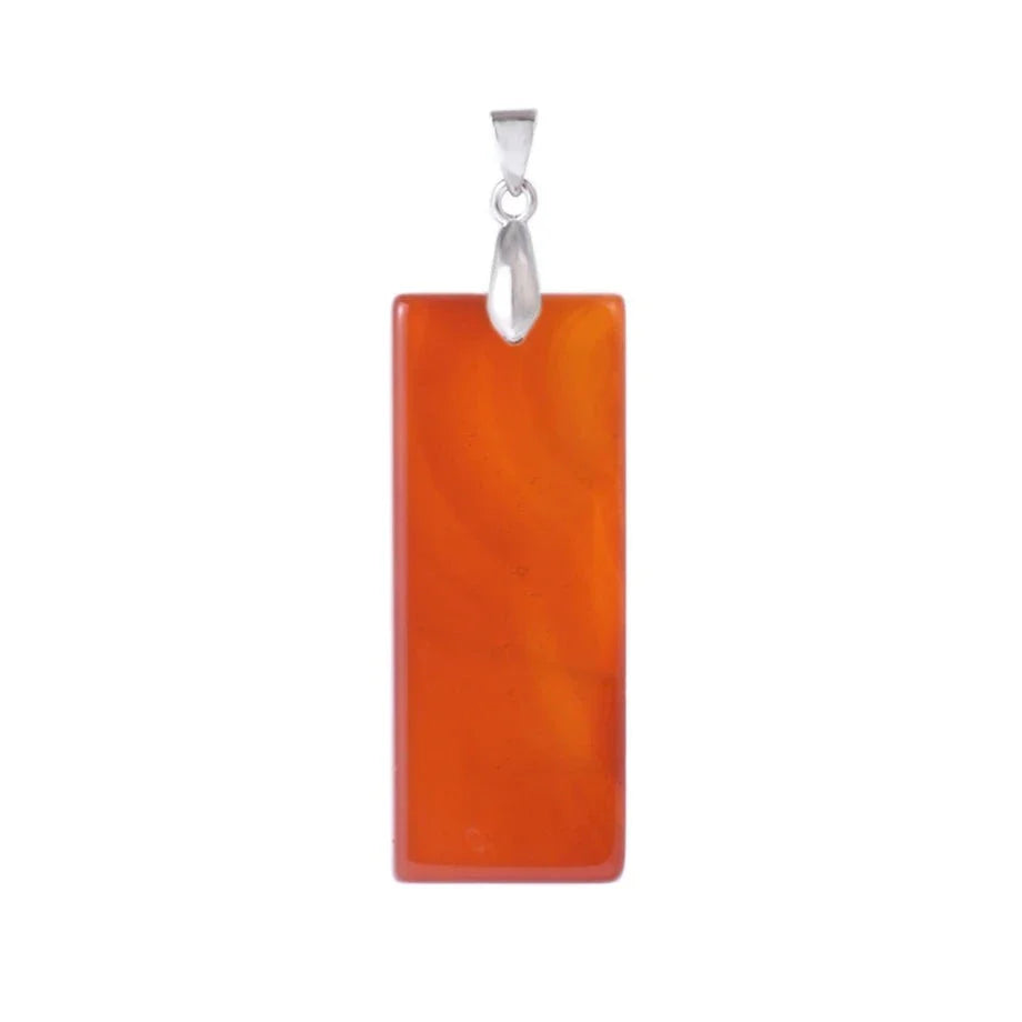 Black Obsidian Necklace Rectangular Pendant - Natural Stone Protection Jewelry | Buddhive