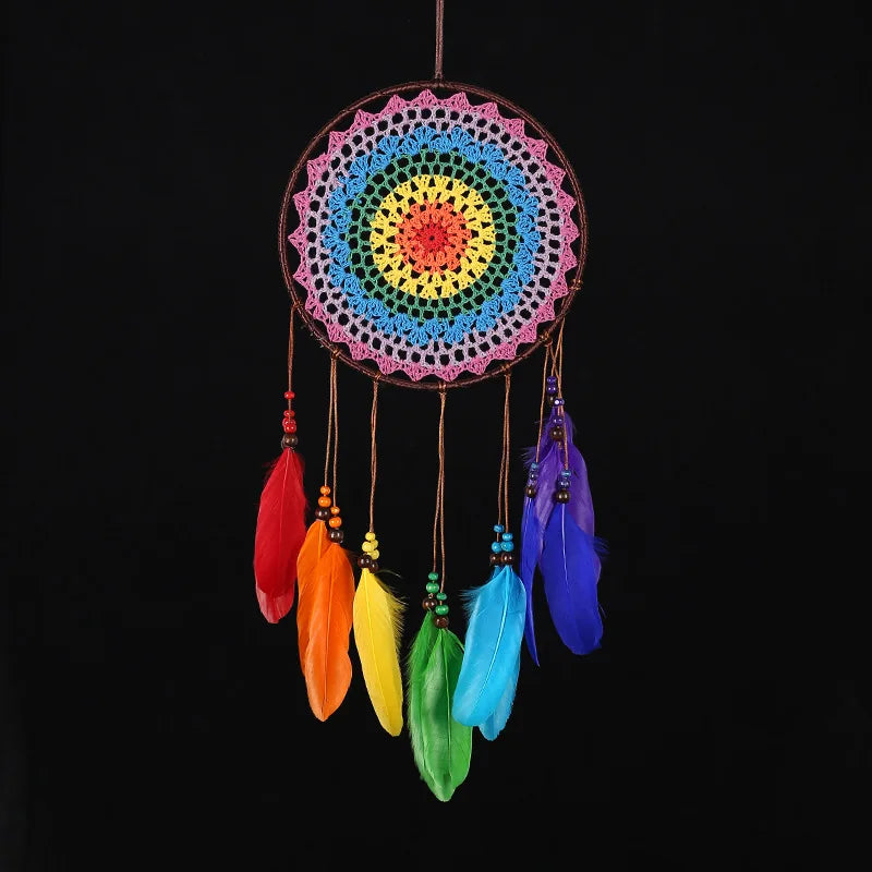 7 Chakra Dreamcatcher Metal Wall Hanging - Spiritual Energy Balancing Decor | Buddhive