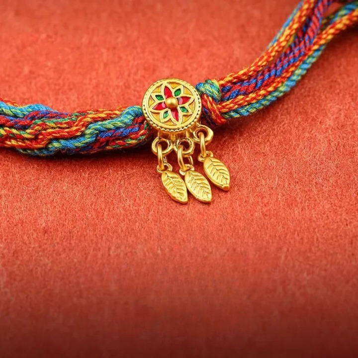 Tibetan Braided Bracelet - Handwoven Buddhist Prayer Bracelet - Traditional Design | Buddhive