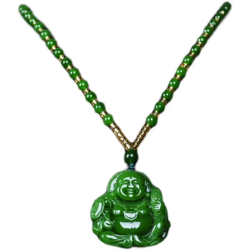 Jade Buddha Pendant Necklace - Authentic Carved Stone Buddhist Jewelry | Buddhive