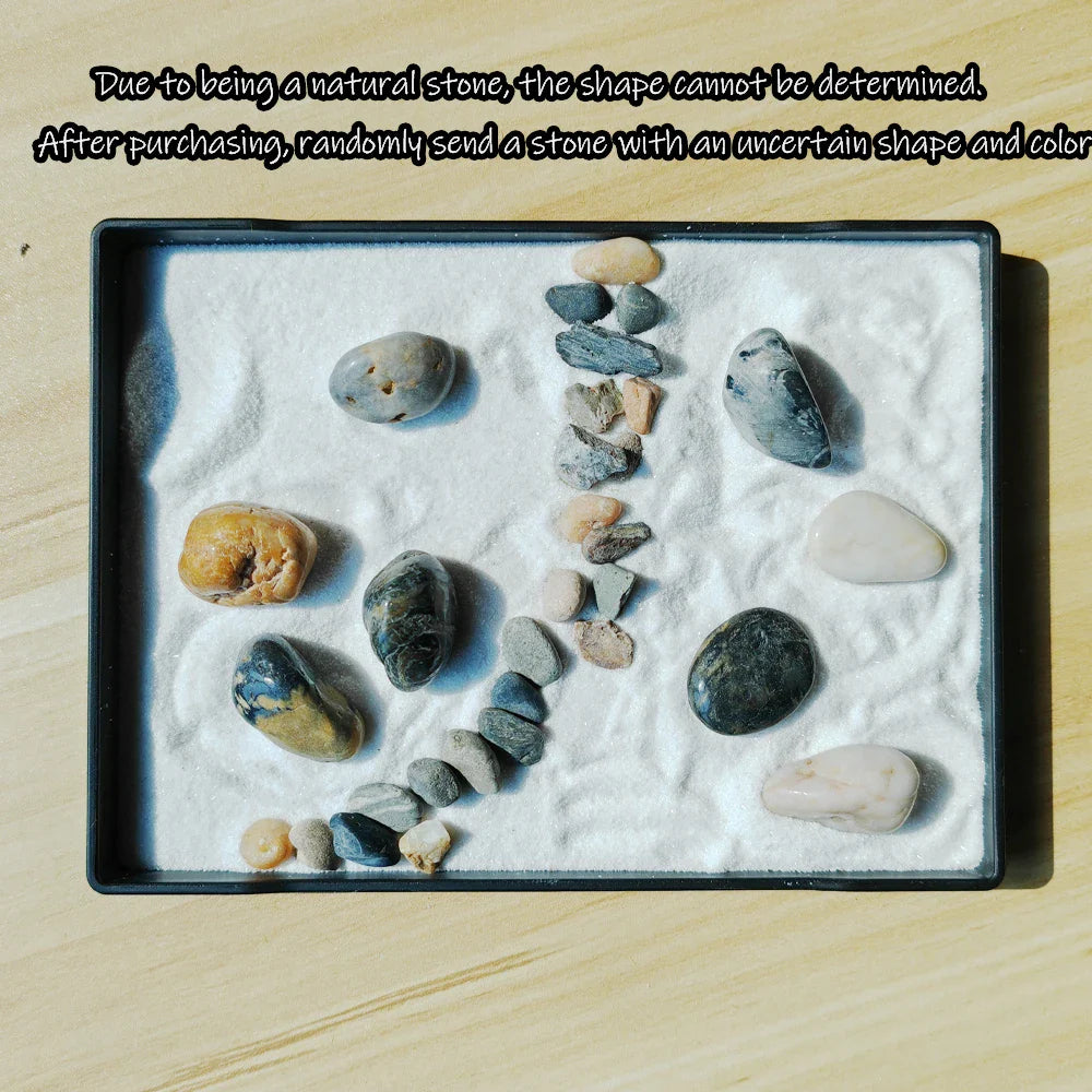 Mini Zen Garden Japanese with Cherry Blossoms & Pagoda - Desktop Meditation Kit | Buddhive