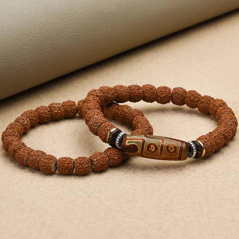 Bodhi Seed Bracelet for Men - Natural Tibetan Mala Beads - Adjustable Buddhist Jewelry | Buddhive