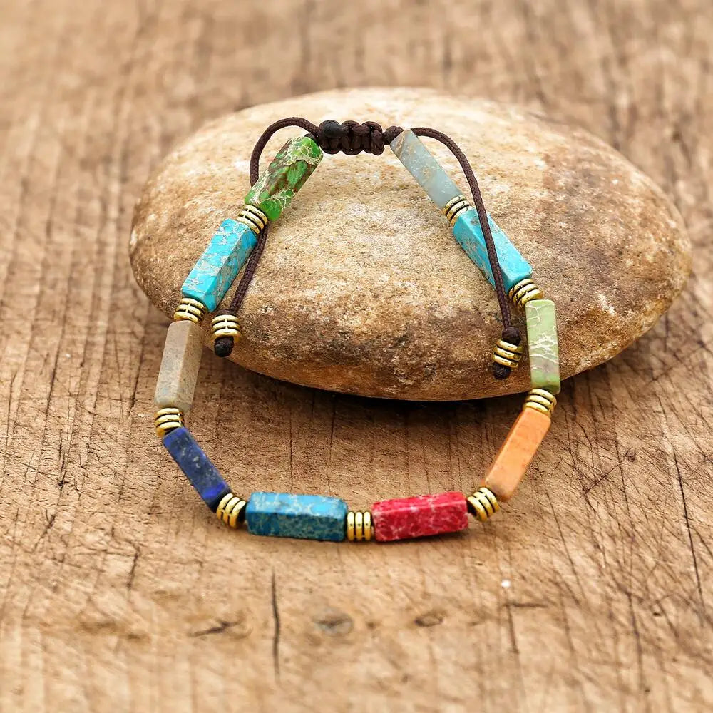 7 Chakra Bracelet Women Natural Gemstone Energy Healing & Balance | Buddhive